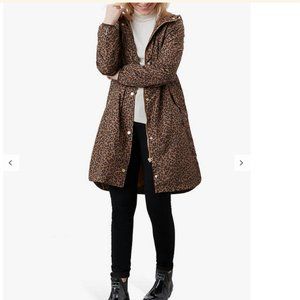Joules waybridge leopard raincoat tan Clearance